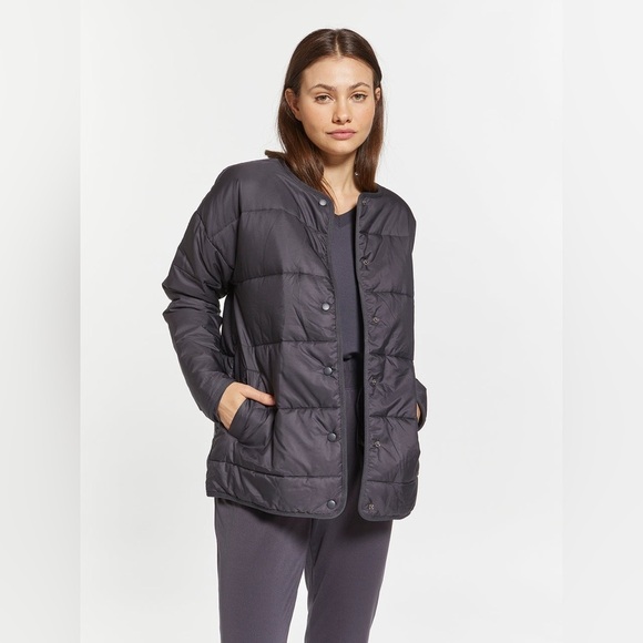 Thread & Supply Jackets & Blazers - Recreation by Thread & Supply Tabitha Jacket Women’s Dark Gray Collarless Size L